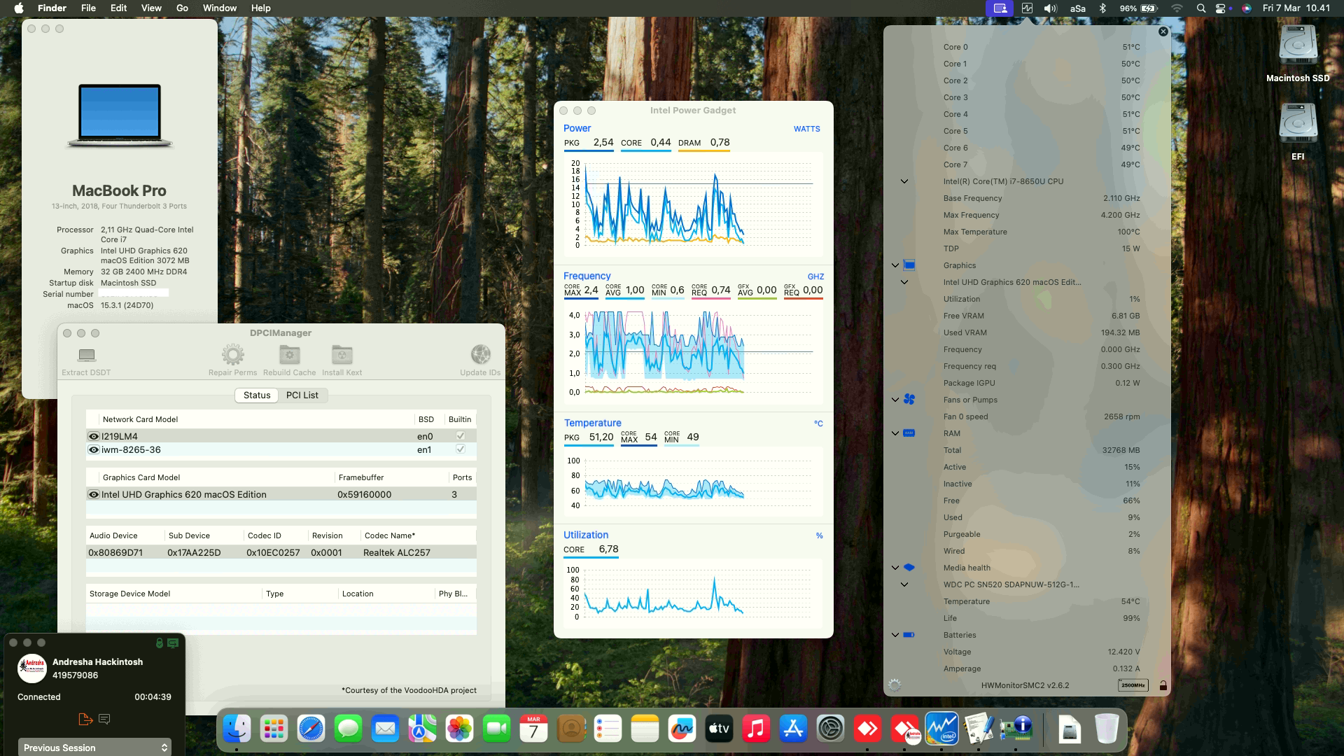 Success Hackintosh macOS Sequoia 15.3.1 Build 24D70 in Lenovo Thinkpad T480